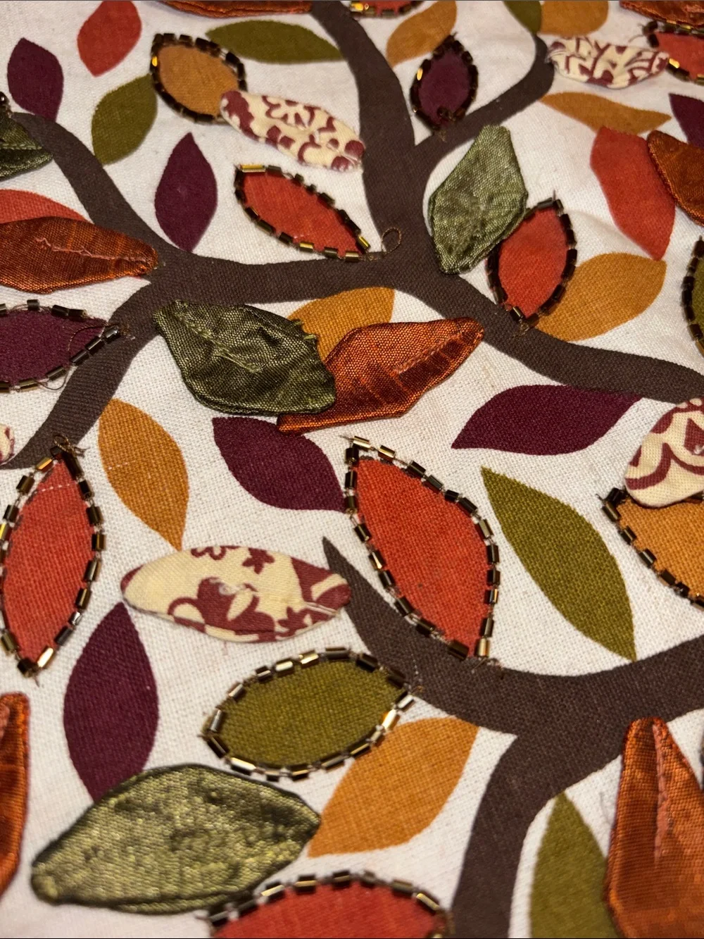 Pier 1 Fall Pumpkin & Tree Kitchen Towels & Table Runner, Orange, Green, Browns